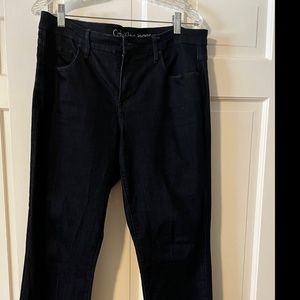 Calvin Klein dark blue jeans, curvy skinny size 14X32